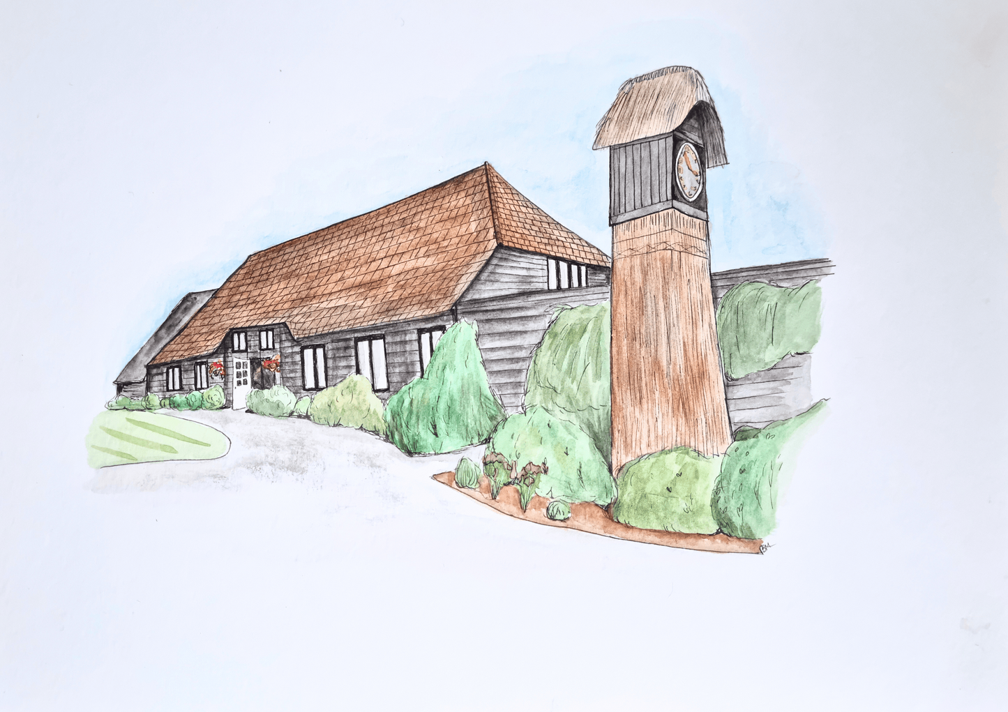 Custom Wedding Venue Watercolour Painting